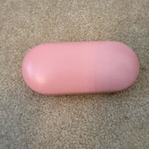 Pink Oval Glasses and contact case